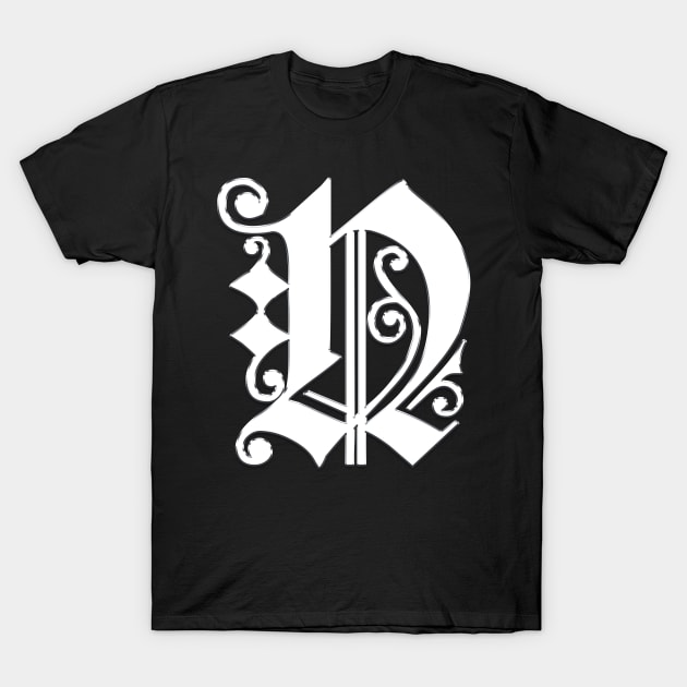 Silver Letter N T-Shirt by The Black Panther